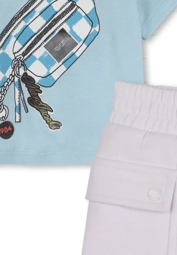 Шорты Marc Jacobs Kids, светло-голубой — фото 3