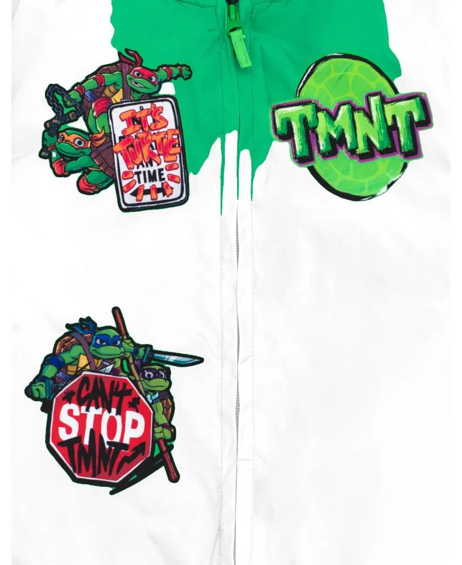 Детская куртка-бомбер с принтом Teenage Mutant Ninja Turtles, Tmnt Green Black — фото 3