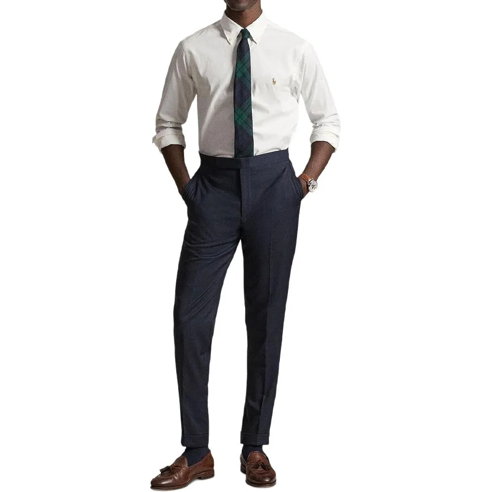 Мужская рубашка с воротником, прямого кроя, Polo Ralph Lauren, White — фото 3