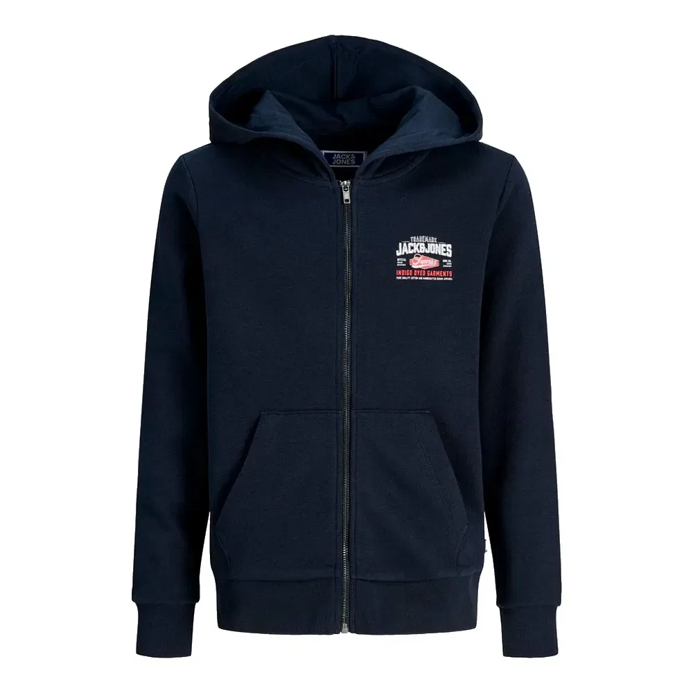 Детское худи для мальчиков с принтом Jack & jones Logo 2Col Jack & jones, Blue — фото 3