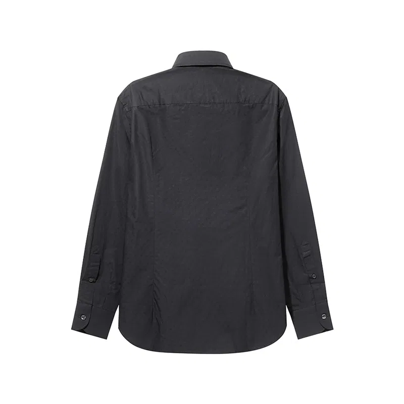Мужская рубашка с жаккардовым узором Emporio Armani, Navy Blue — фото 3