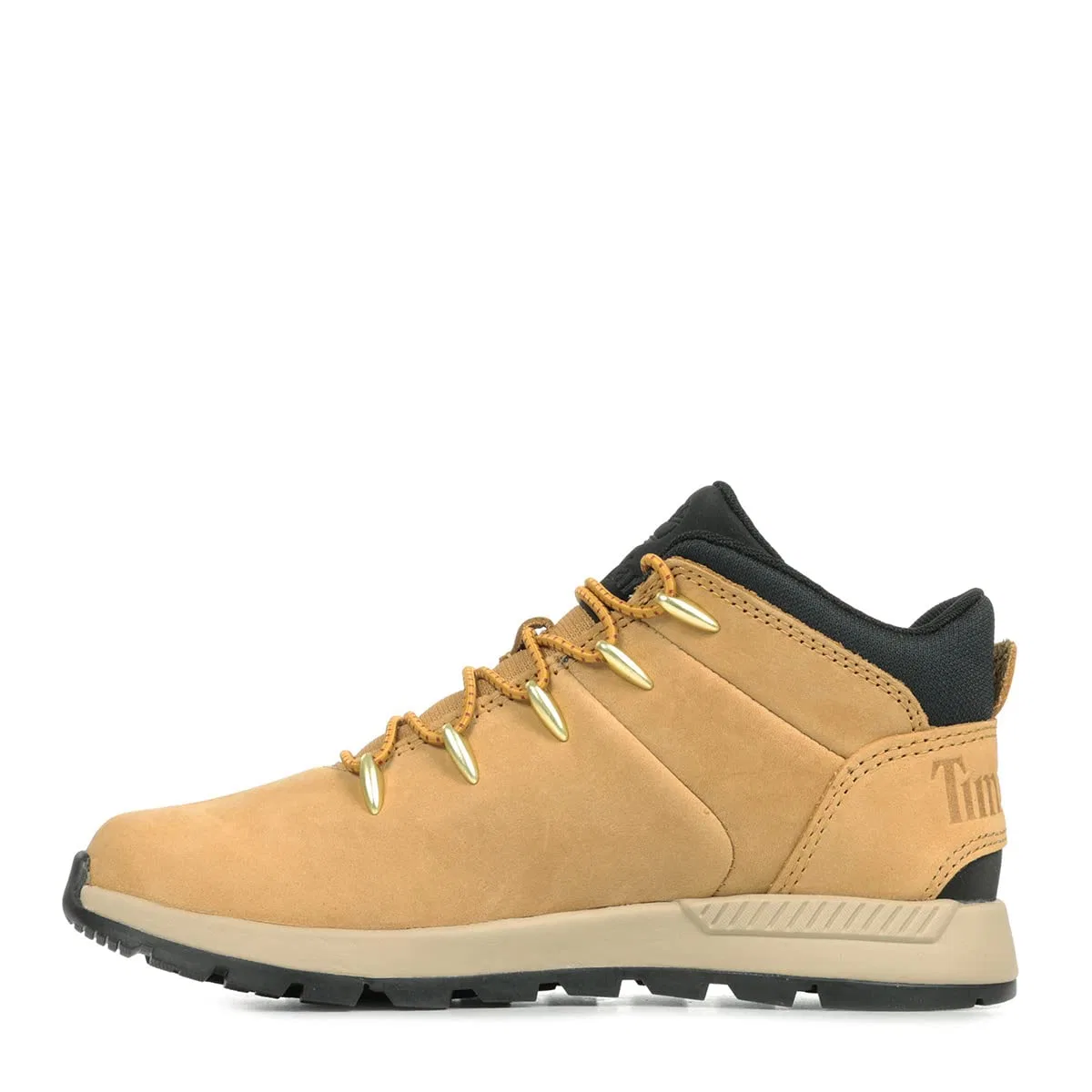 Детские ботинки для мальчиков с рифленой подошвой Sprint Trekker Mid Timberland, Black Camel — фото 4