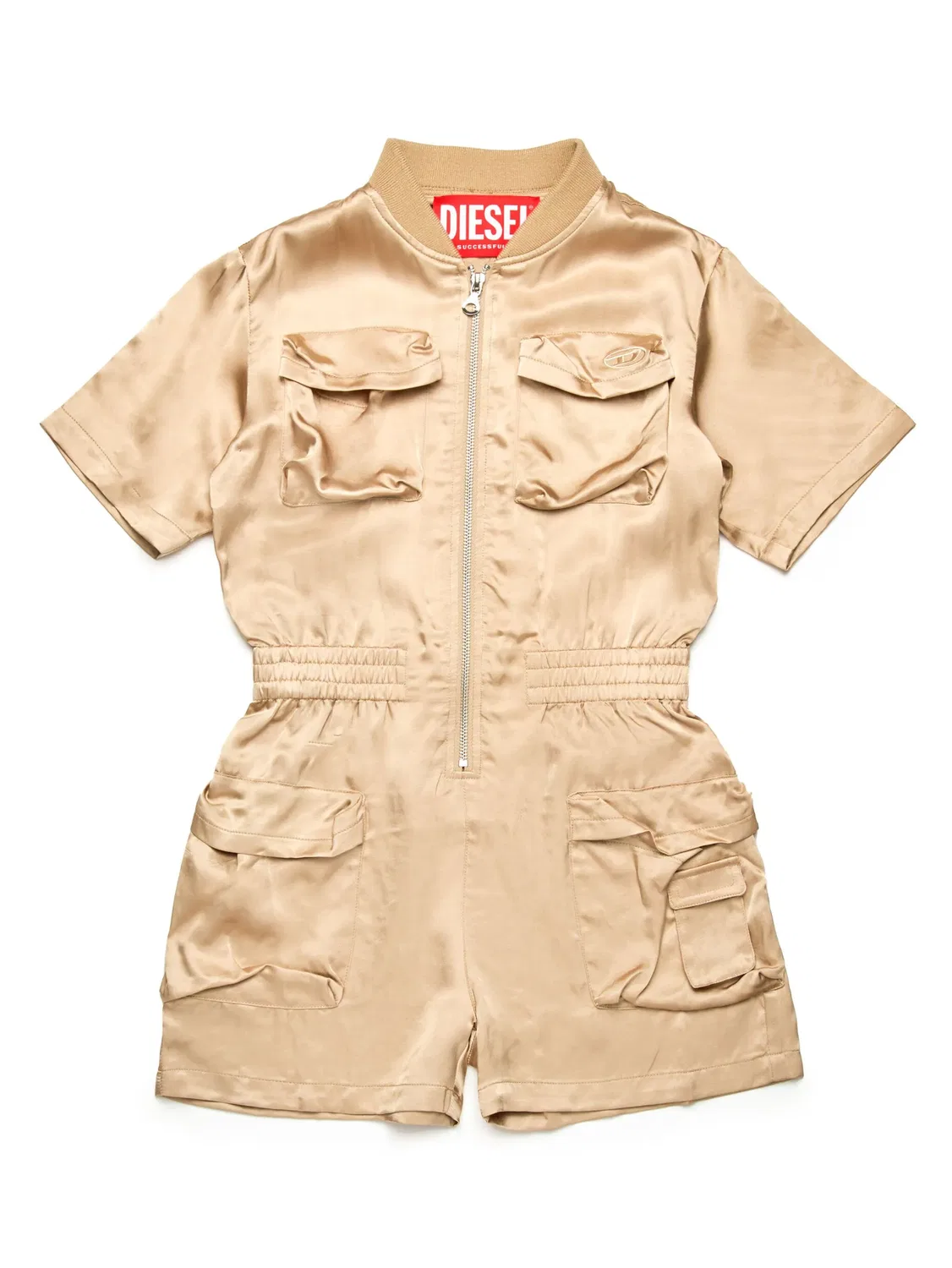 Diesel Ромпер из сатина бежевый