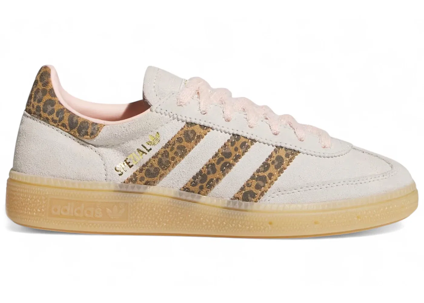 Детские кроссовки с принтом Adidas Handball Spezial, Crystal White/Cardboard/Blush Pink