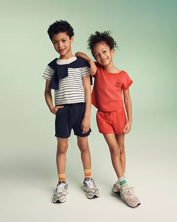Детский комплект для мальчиков с длинным рукавом Oasis Striped Short Sleeved Tee & Shorts Set Splendid, Oasis Stripe — фото 2