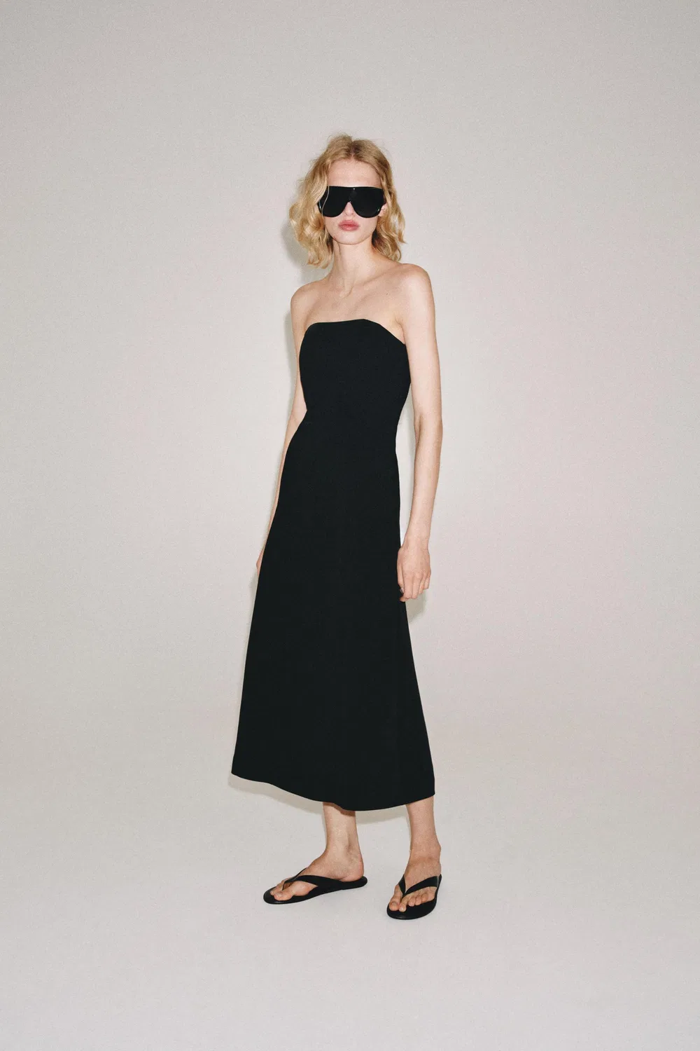 Платье без бретелей из коллекции ZW ZARA, Black