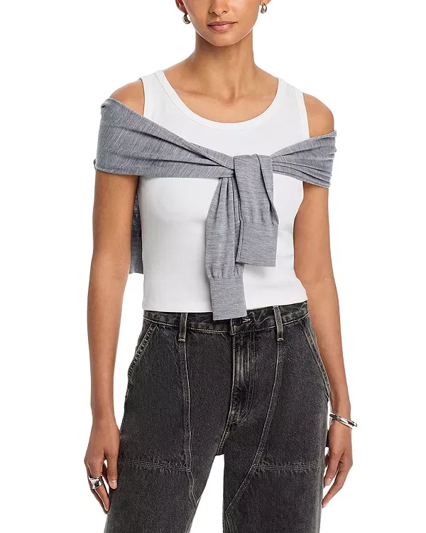 Женский топ без рукавов Alexander Wang, Heather Grey