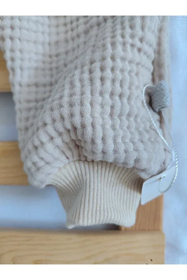 Детские штаны для девочек хлопковые Zsz Tasarım, Beige — фото 3
