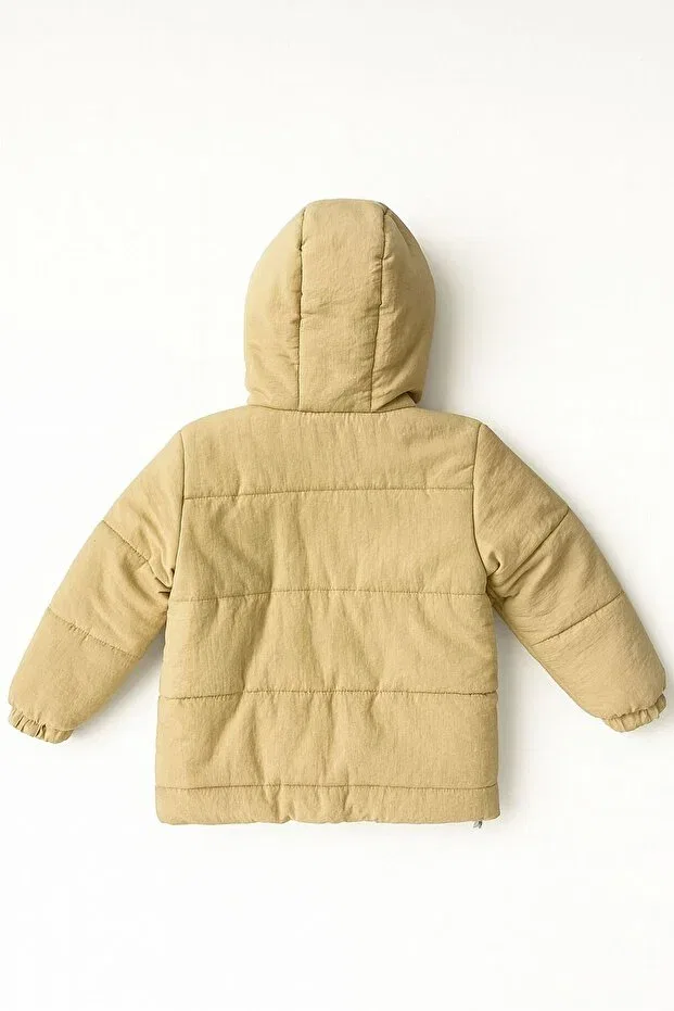 Детское пальто для девочек водонепроницаемое Basics Lesso Kids, Beige — фото 4
