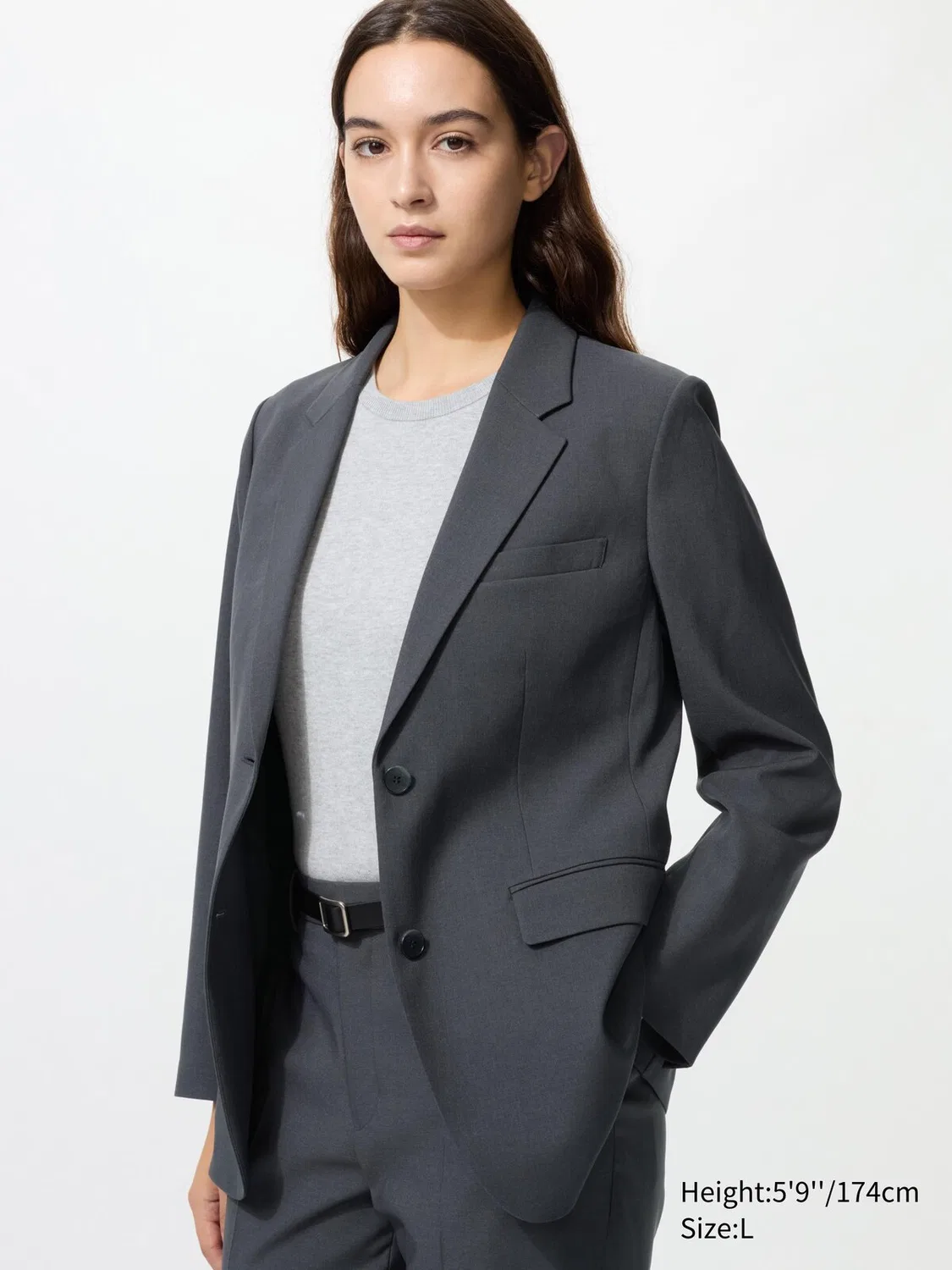 Куртка Uniqlo, воздушная, темно-серая