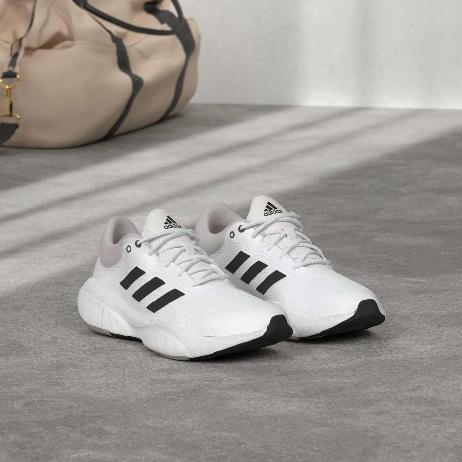 Мужская футболка с принтом Entrada 18 Adidas, White Cloud Black Core Grey Two — фото 2