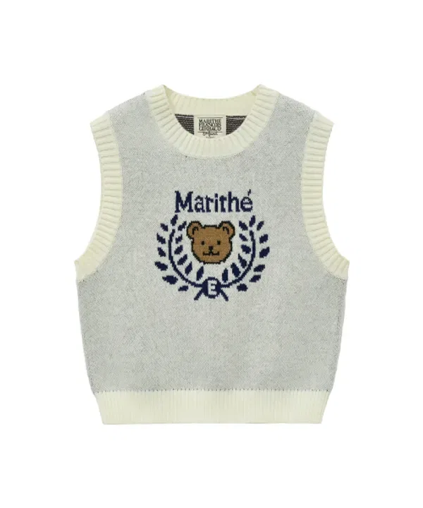 Жилет вязаный, Enfant, Marithé Kids, слоновая кость