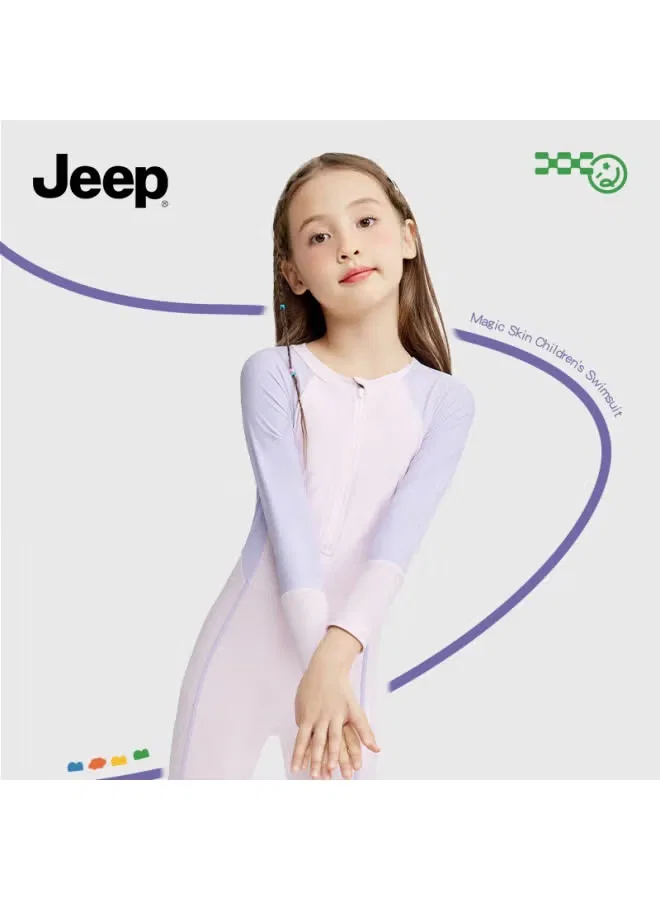 Купальник детский слитный для серфинга с быстросохнущей тканью Jeep, розовый