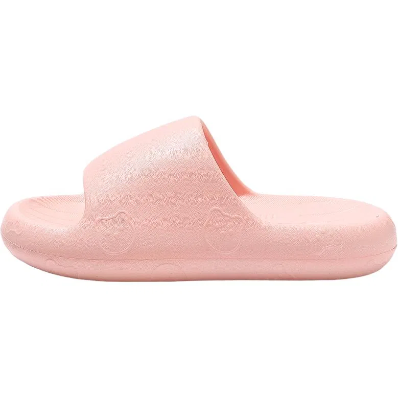 Детские домашние тапочки с принтом Red Bean, Pink
