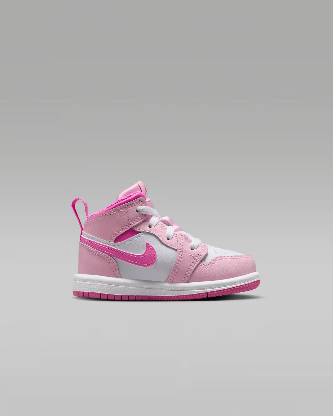 Детская/подростковая обувь Jordan 1 Mid, Pink Foam/China Rose/White/Pink Foam — фото 3