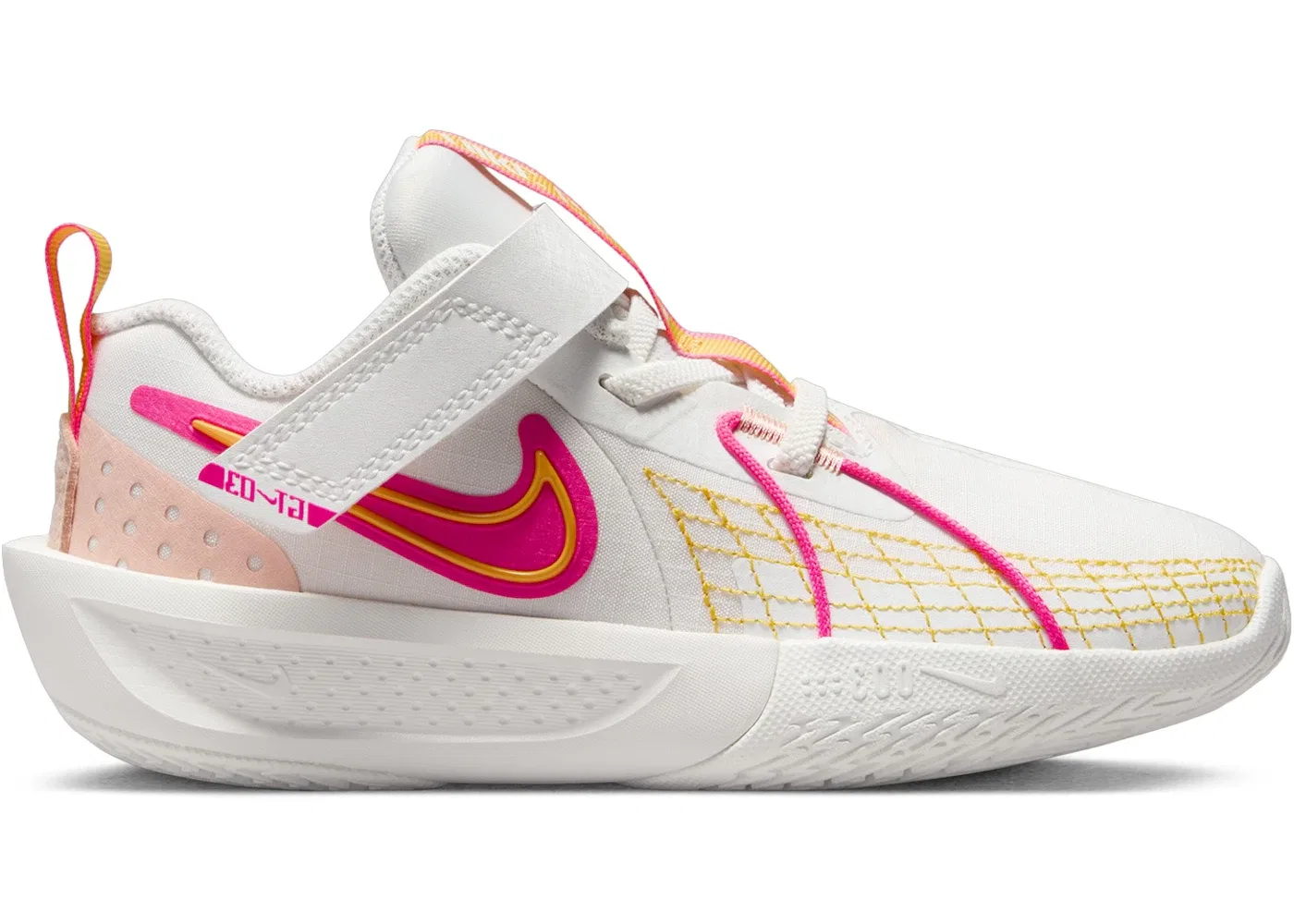 Детские кроссовки для баскетбола Nike GT Cut 3 Nike, Summit White/Arctic Orange/University Gold/Hyper Pink