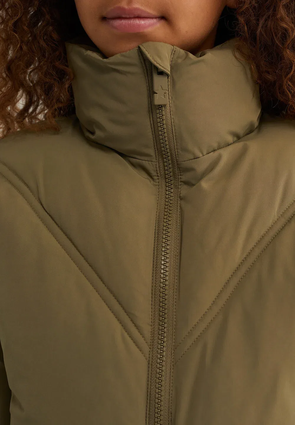 Зимняя куртка We Fashion, Olive Green — фото 3