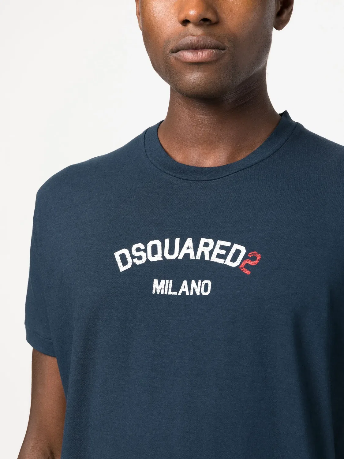 Футболка с Принтом Логотипа DSQUARED2, синий — фото 3
