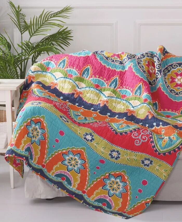 

Яркое стеганое покрывало Amelie Boho, 50 x 60 дюймов Levtex, мультиколор