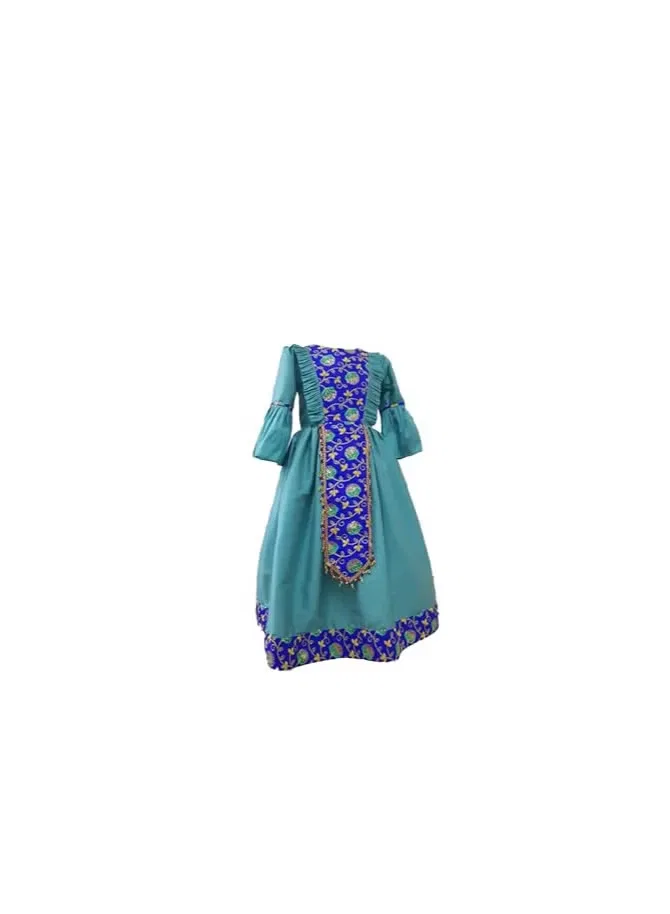 Платье макси с вышивкой Qarqaan Haq Al Laila Collection Lamora, бирюзовый