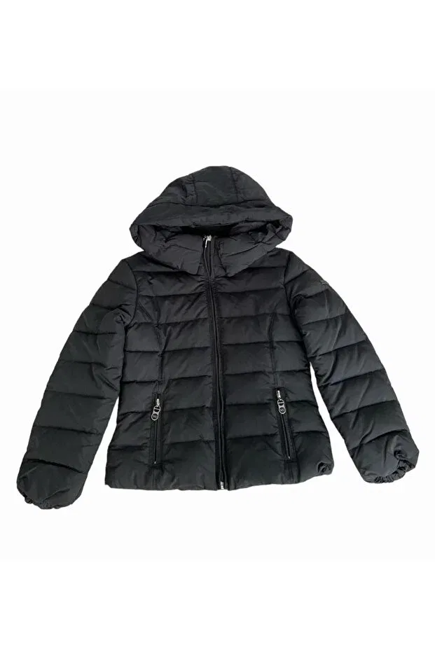 Детское зимнее пальто для девочек с капюшоном Silvian heach Tomstore, Black
