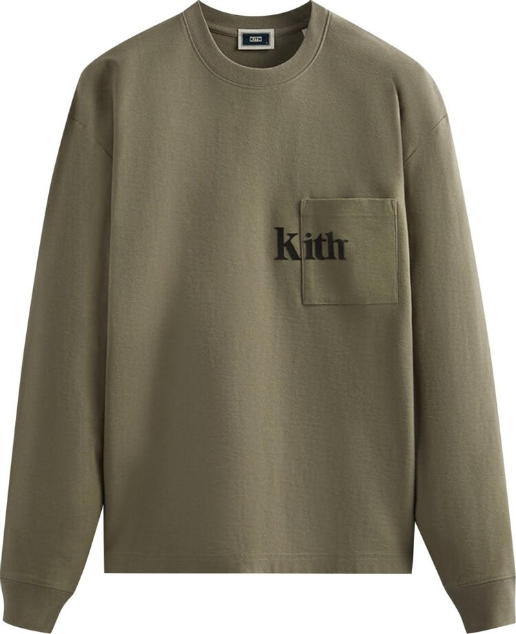 

Лонгслив Kith Long-Sleeve Quinn Tee 'Palomino', зеленый