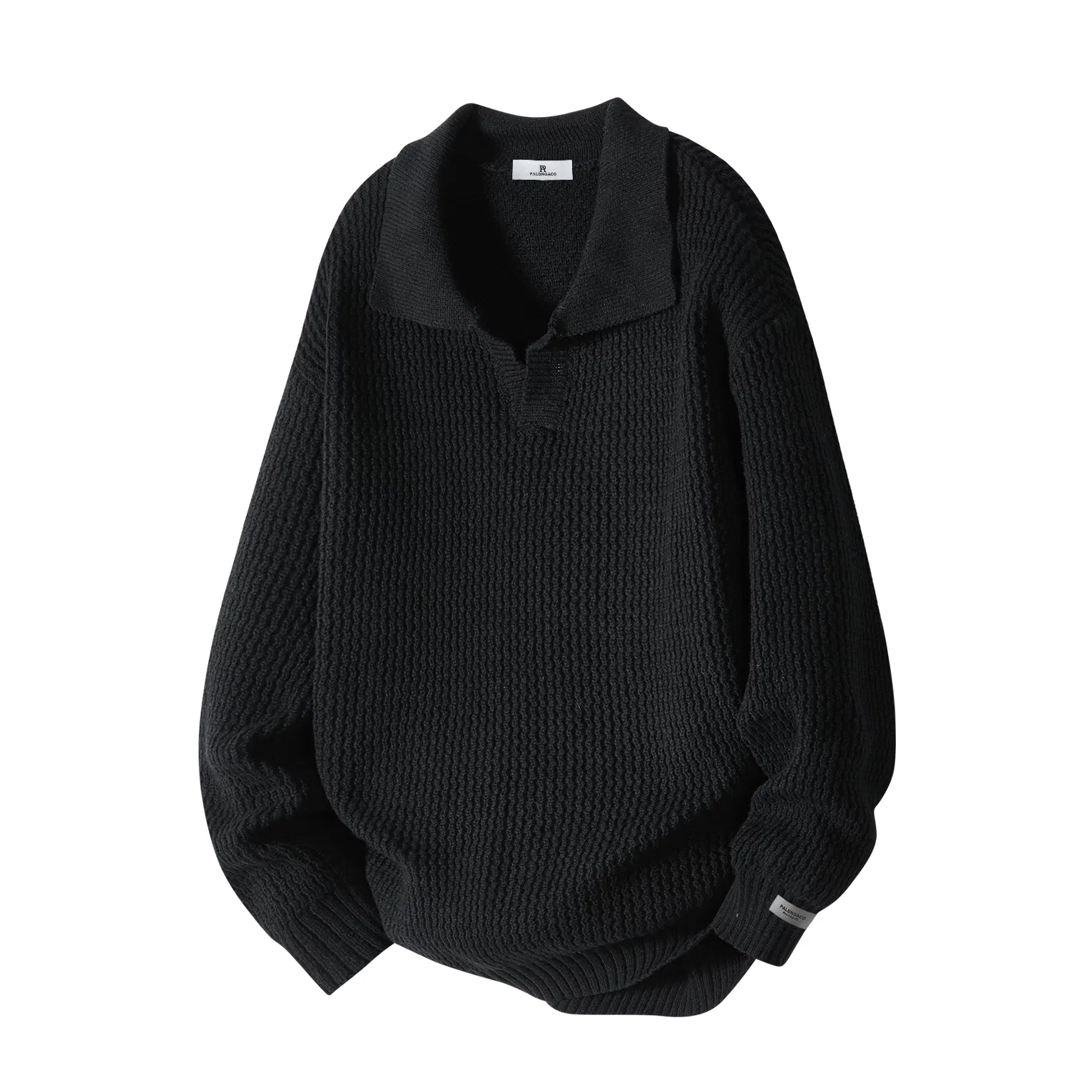 Детский свитер с лацканом Other, PAL ONGACO, Black