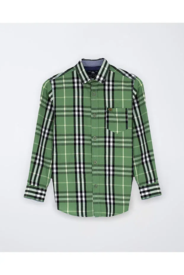 Детская рубашка для мальчиков с длинным рукавом Emsun, Plaid — фото 2