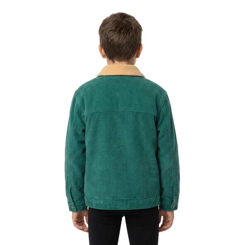 Детская куртка для мальчиков из вельвета с оверсайз-кроем Quiksilver, Green — фото 4