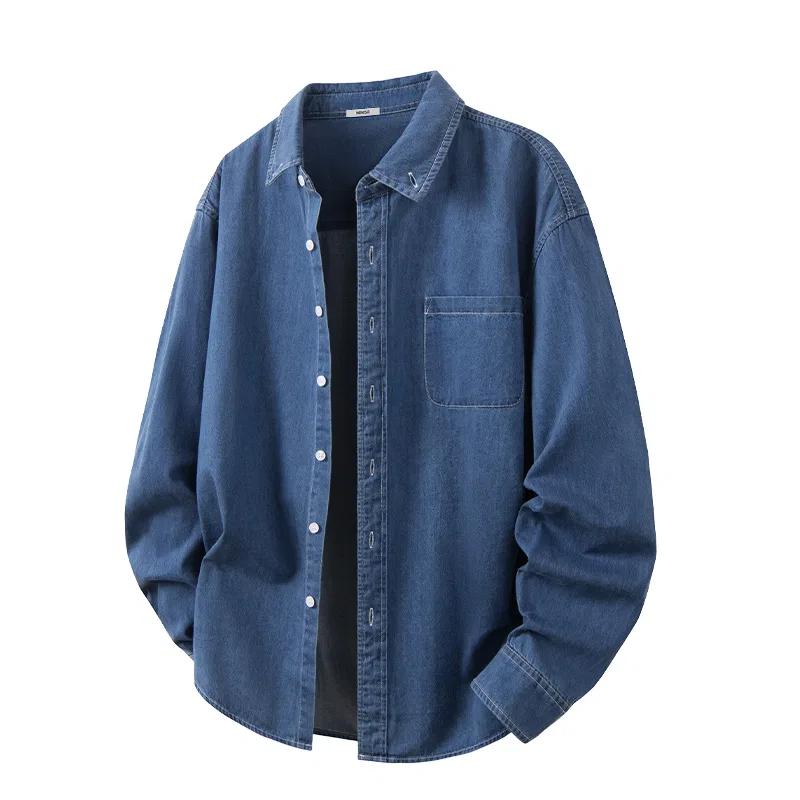 Детская рубашка с джинсовой тканью MINISO, Medium Blue