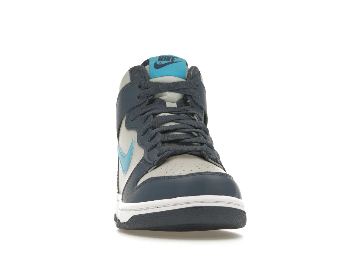 Детские кроссовки с высоким верхом Nike Dunk High Nike, Light Bone Diffused Blue White Blue Lightning — фото 2