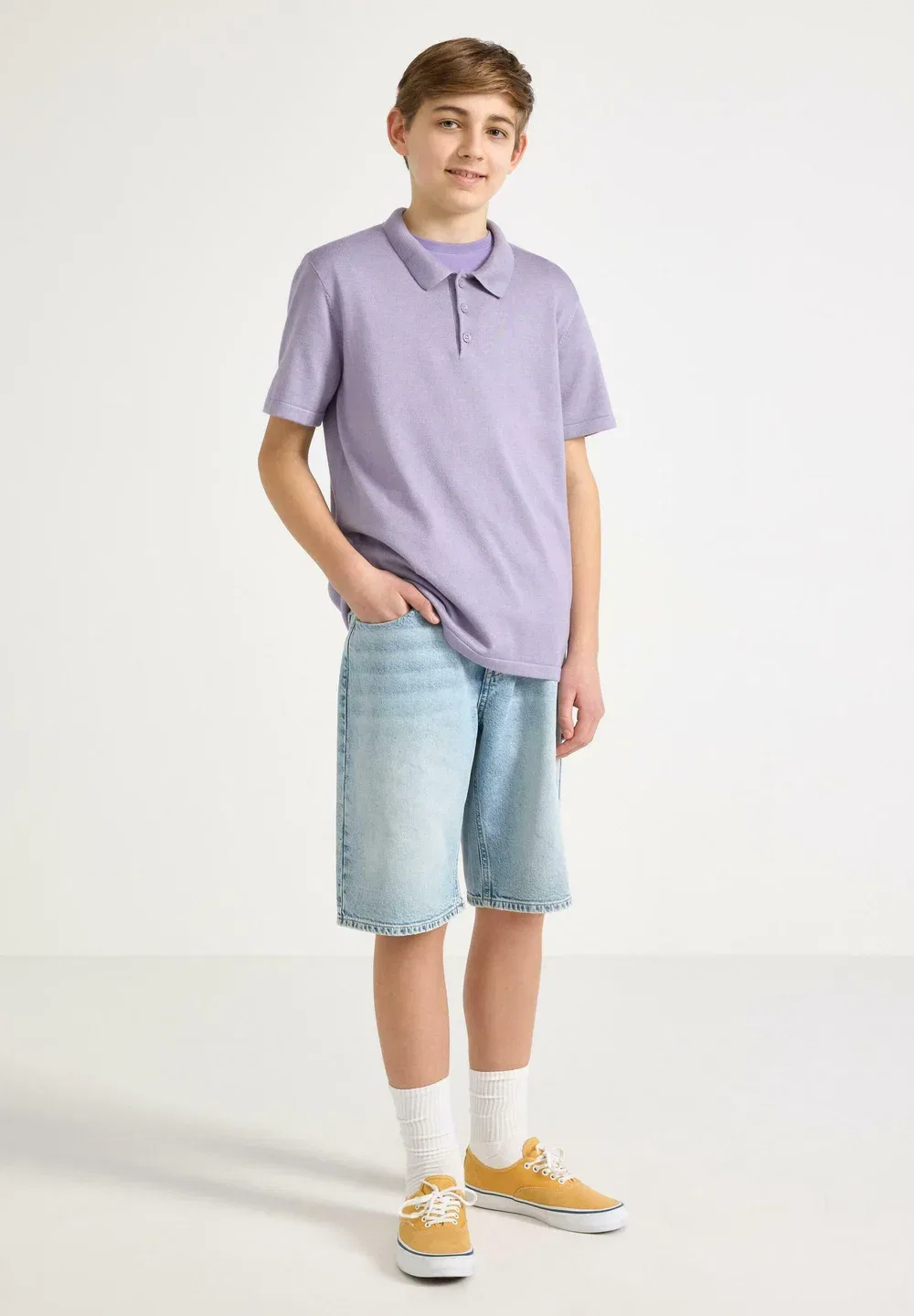 Рубашка-Поло с коротким рукавом - рубашка-поло Lindex, Light Dusty Lilac