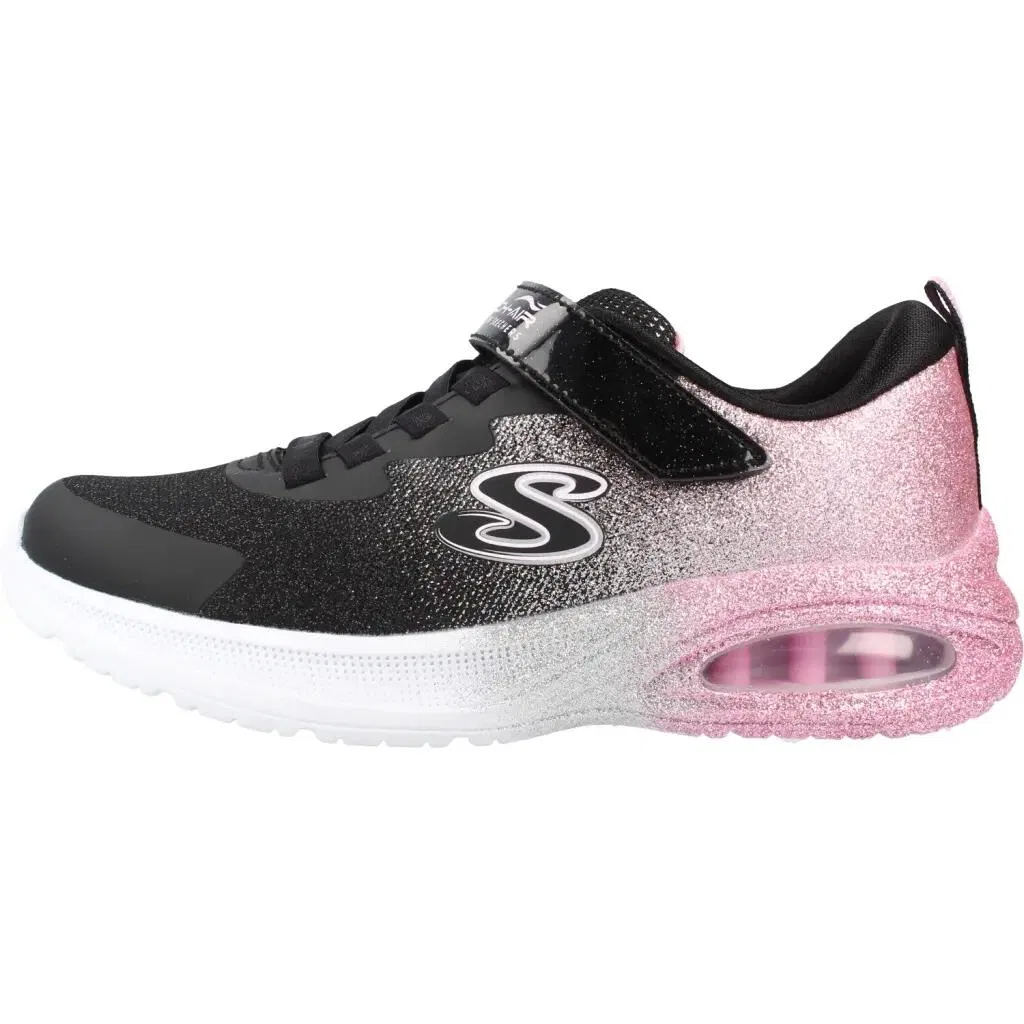 Детские кроссовки для девочек с блестками Comfy Flex 3.0-Lil Stylish Skechers, Schwarz Rosa Schwarz — фото 2