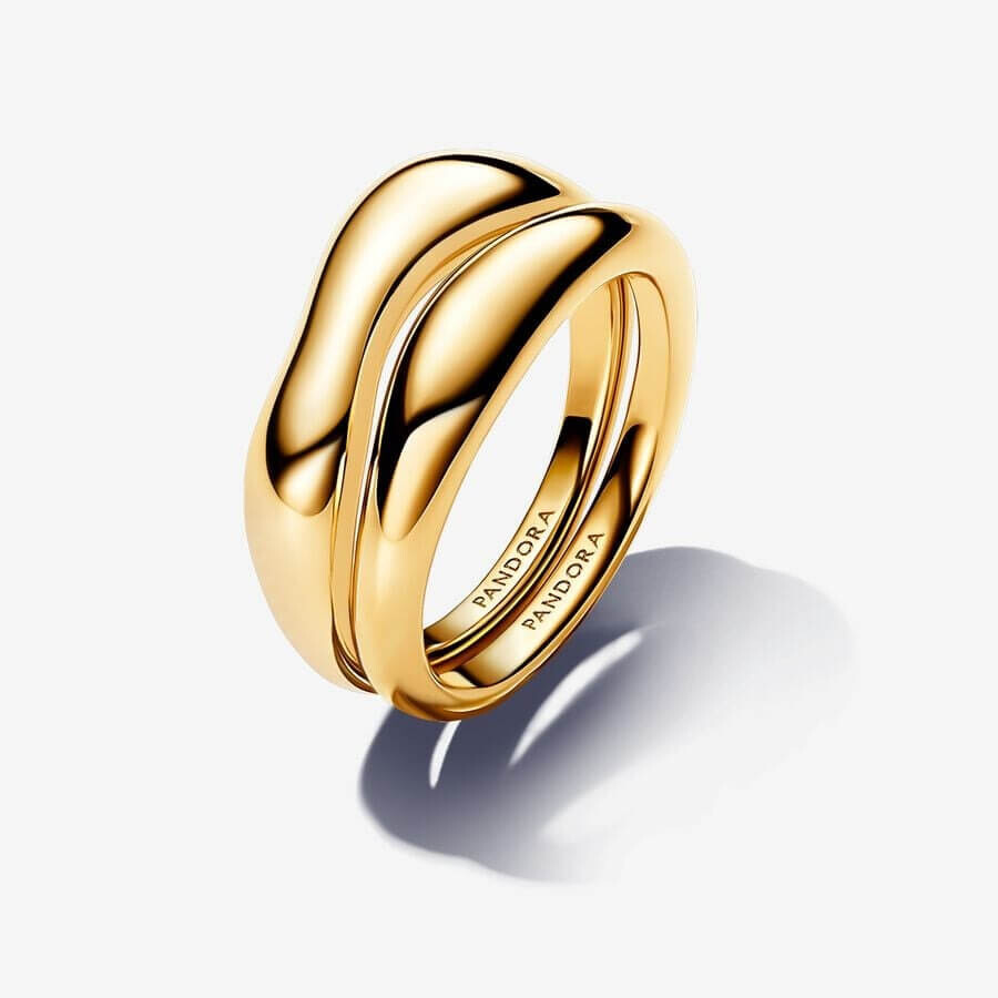 

Кольцо Pandora Essence Organically Shaped Stacking, золото
