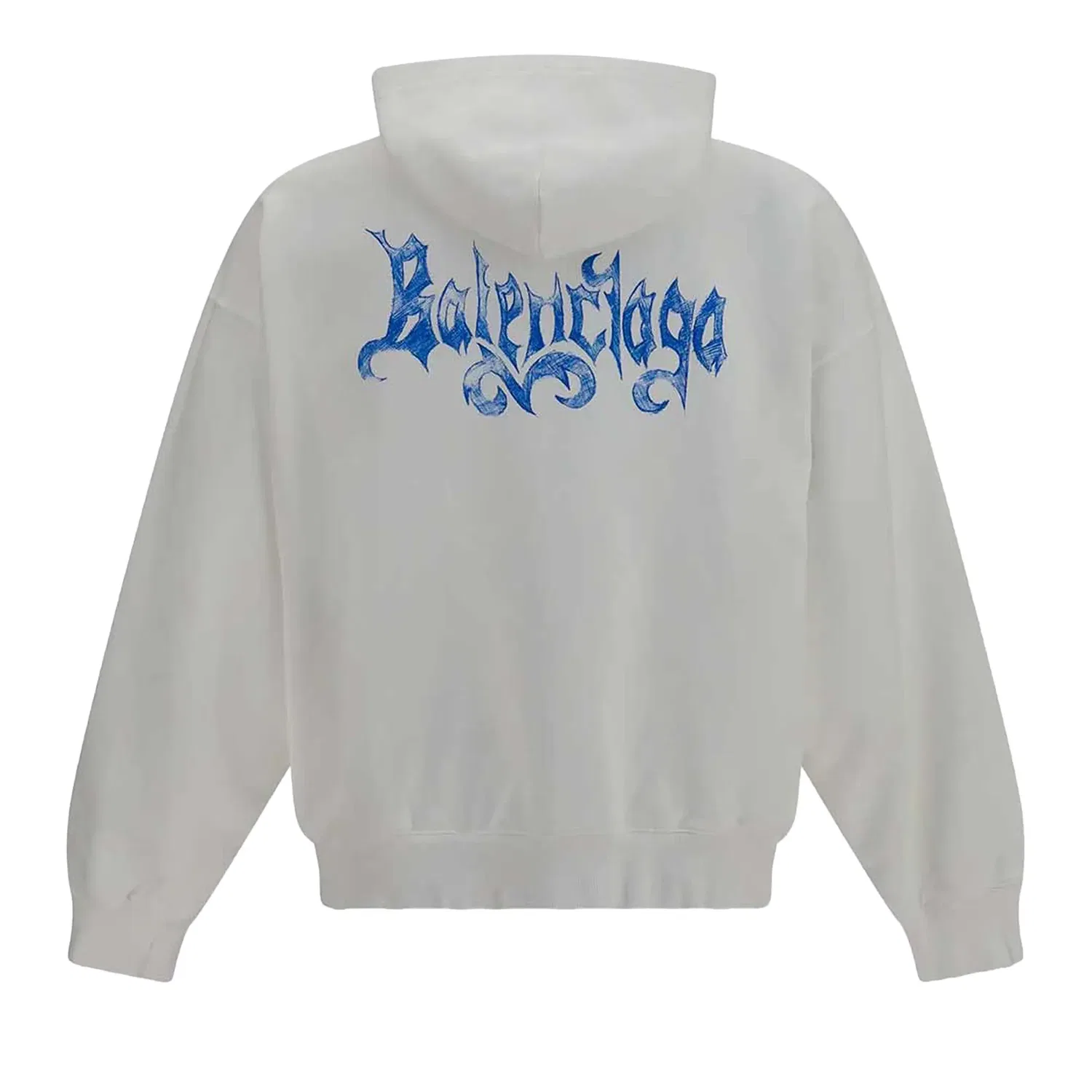 Худи Balenciaga Sketchy на молнии, белый — фото 2
