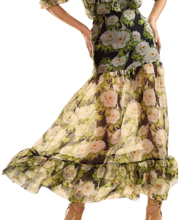 

Шелковая юбка Корнелия Cynthia Rowley, мультиколор