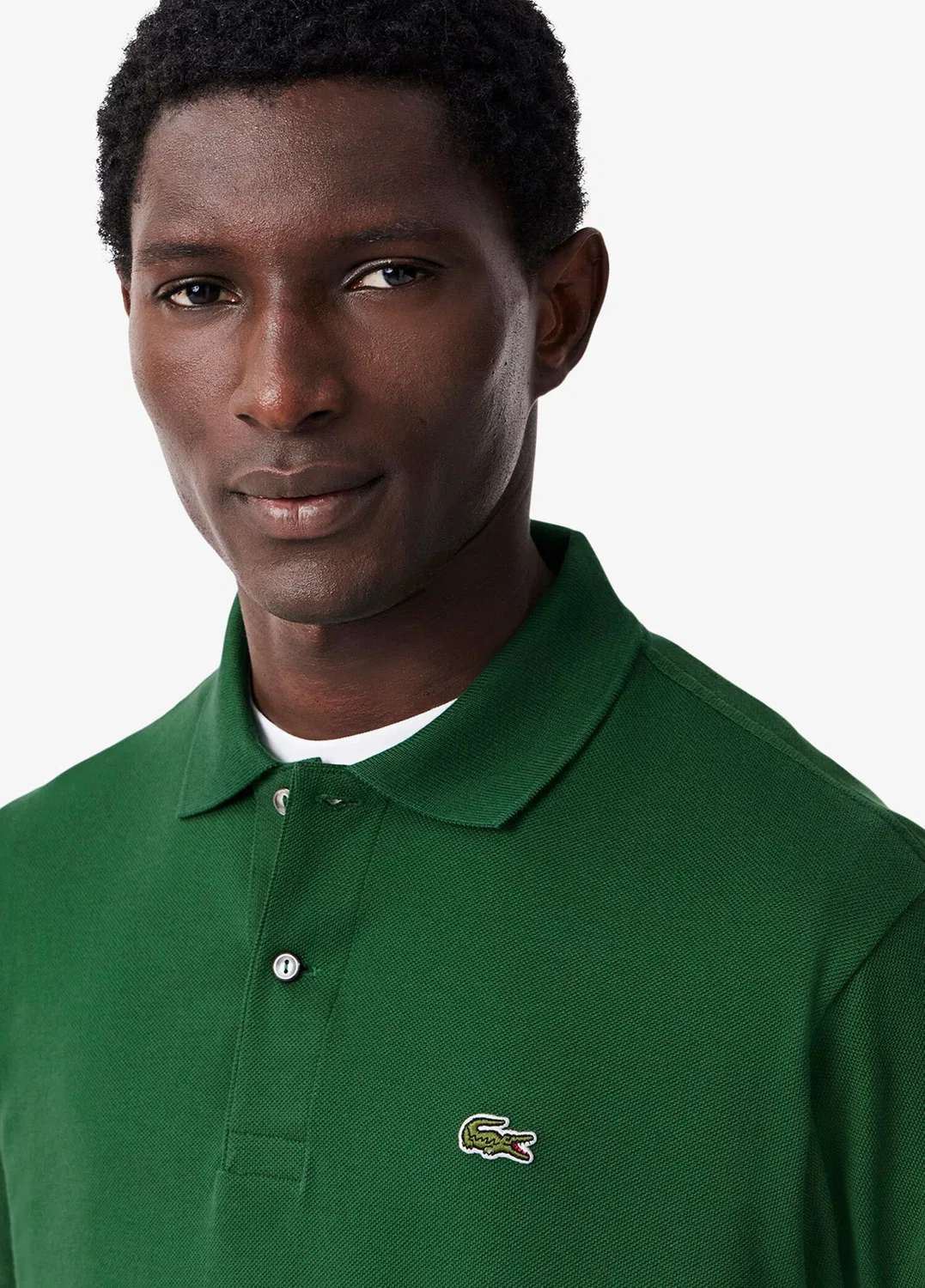 Поло Lacoste L.12.12 Classic Fit, хлопок, зеленый — фото 3
