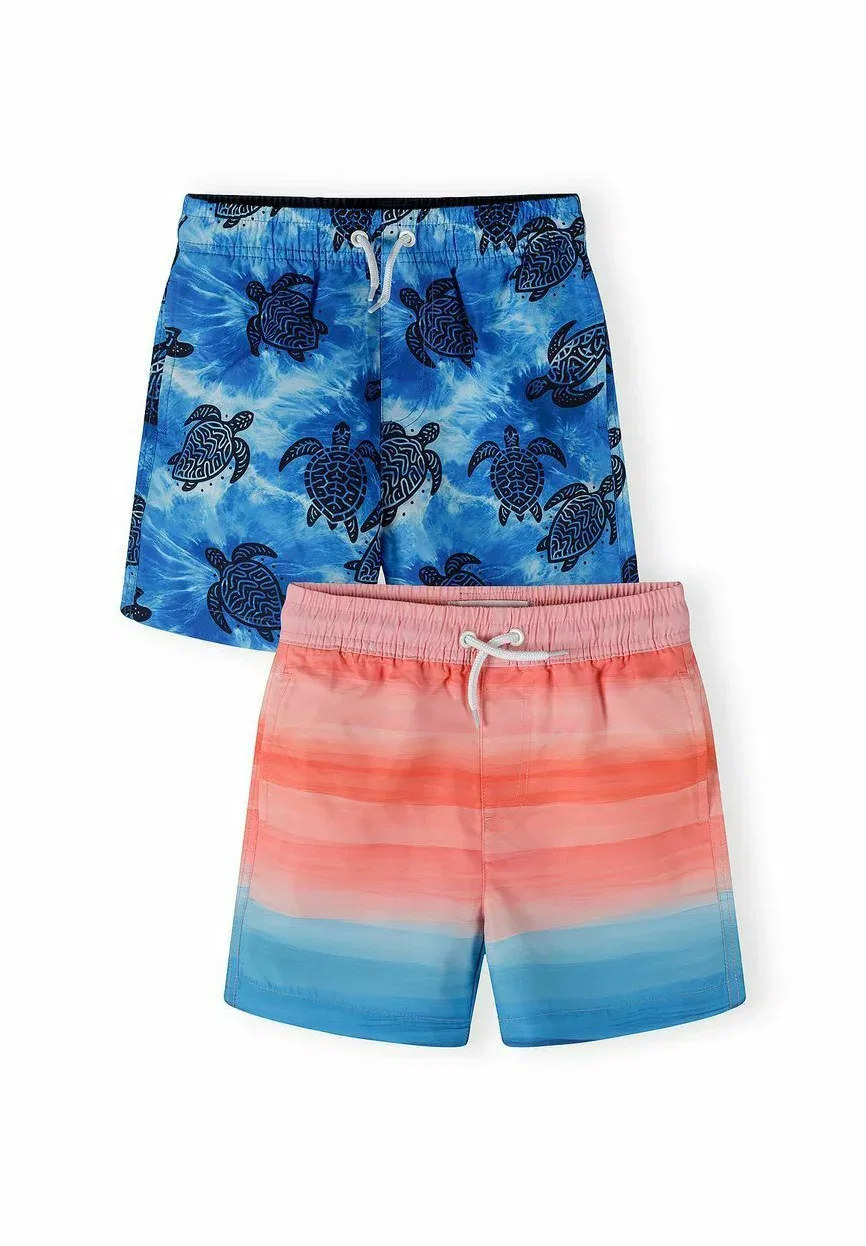 Комплект из 2 плавательных шорт с карманами Minoti, Blue/Orange