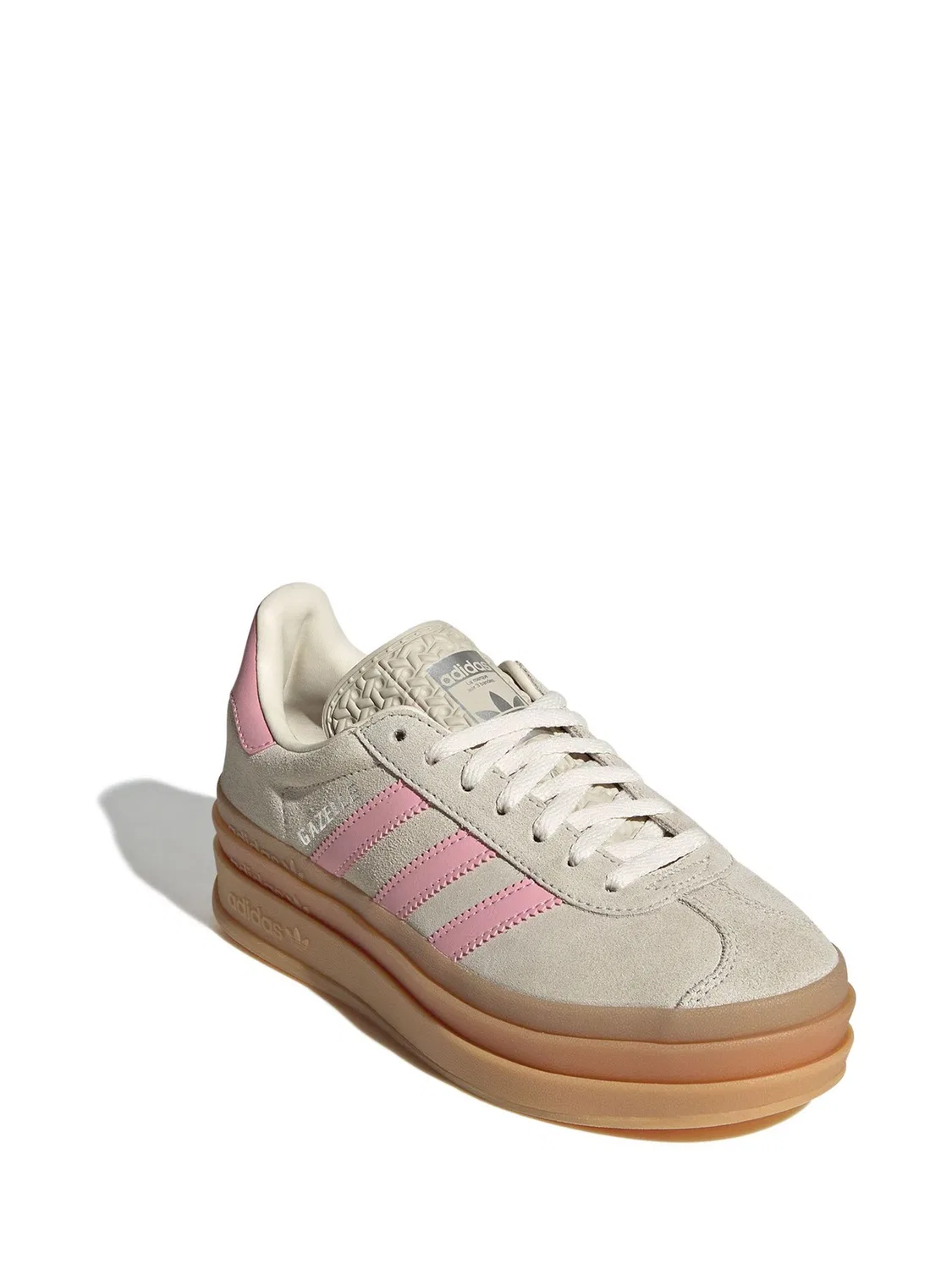 Кроссовки Gazelle Bold junior, adidas Originals, нейтральный/розовый — фото 3