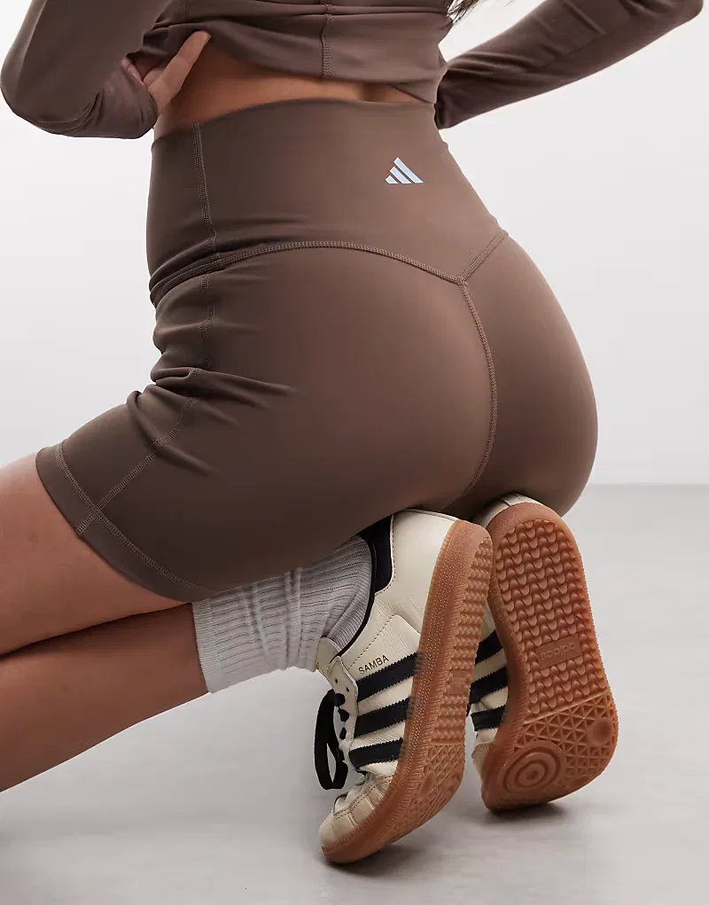 Шорты booty Three Stripes Studios Adidas Performance, коричневый — фото 4