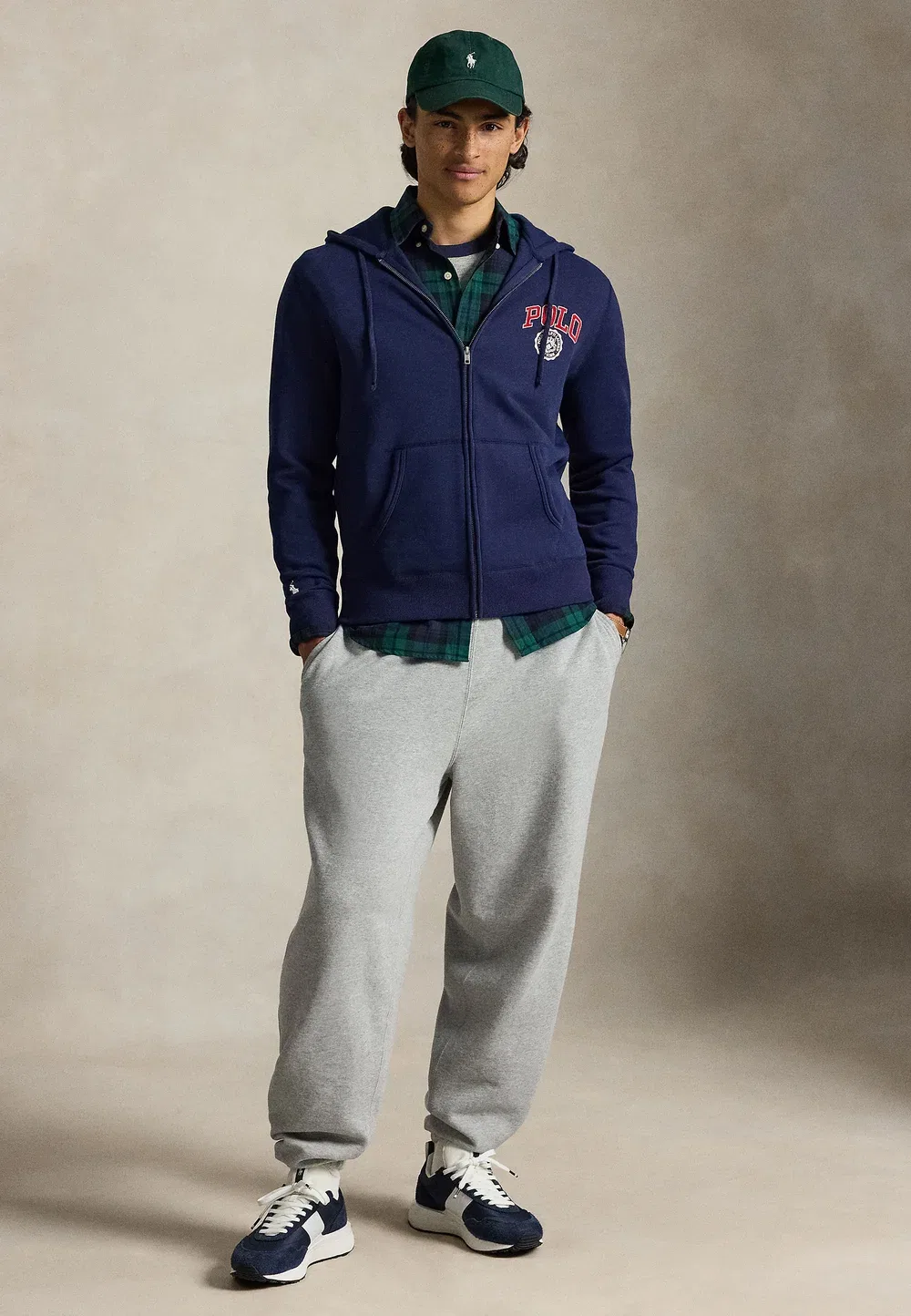 Толстовка на молнии из флиса с логотипом Polo Ralph Lauren, Newport Navy — фото 2