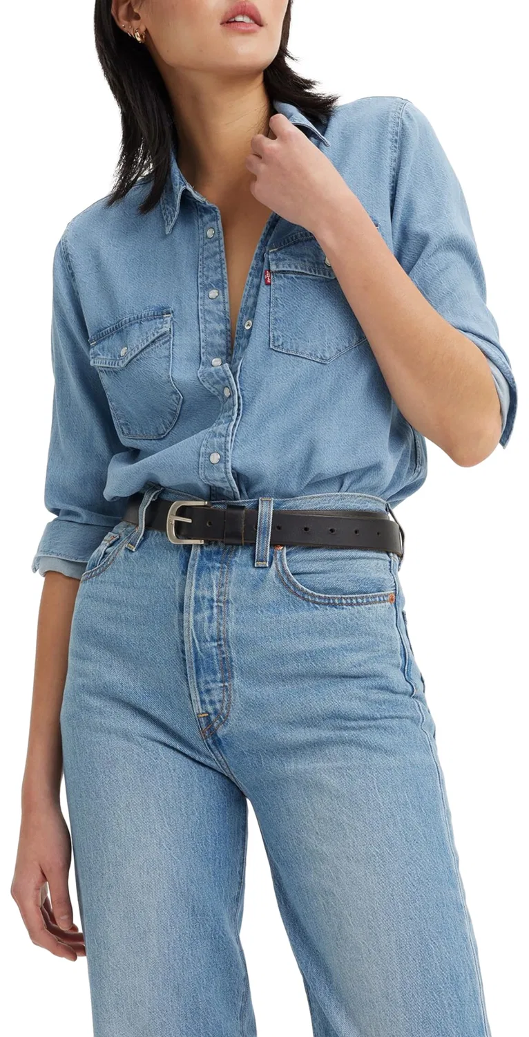 Женские джинсы прямого кроя Ribcage Straight Ankle Levi's, Light Indigo Worn in — фото 2