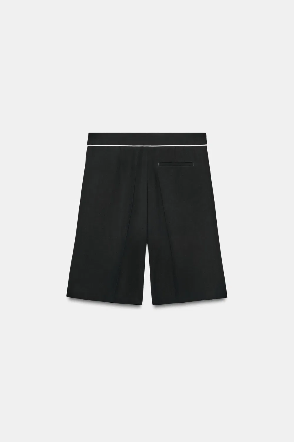 Длинные шорты-бермуды с контрастной окантовкой ZARA, Black — фото 3