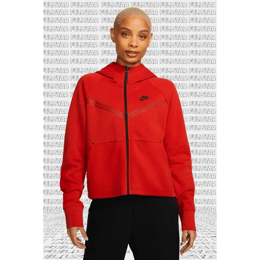 Женский свитшот с капюшоном Tech Fleece Windrunner Full Zip Nike, Оранжевый