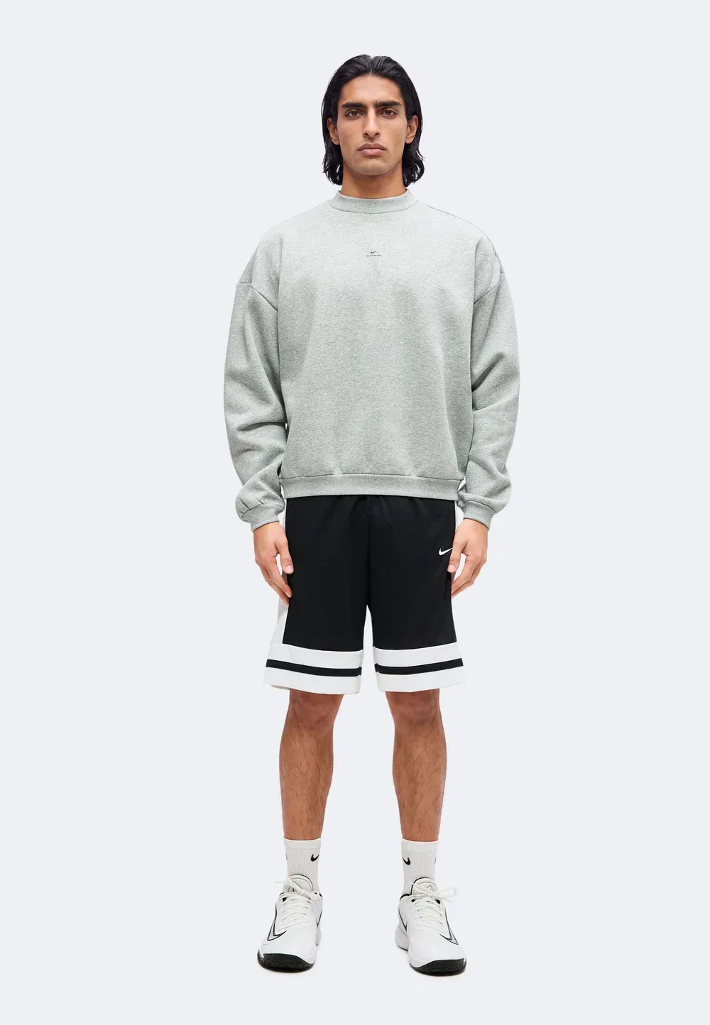 Свитшот Crew Nike Performance, Dark Grey Heather/Black — фото 2