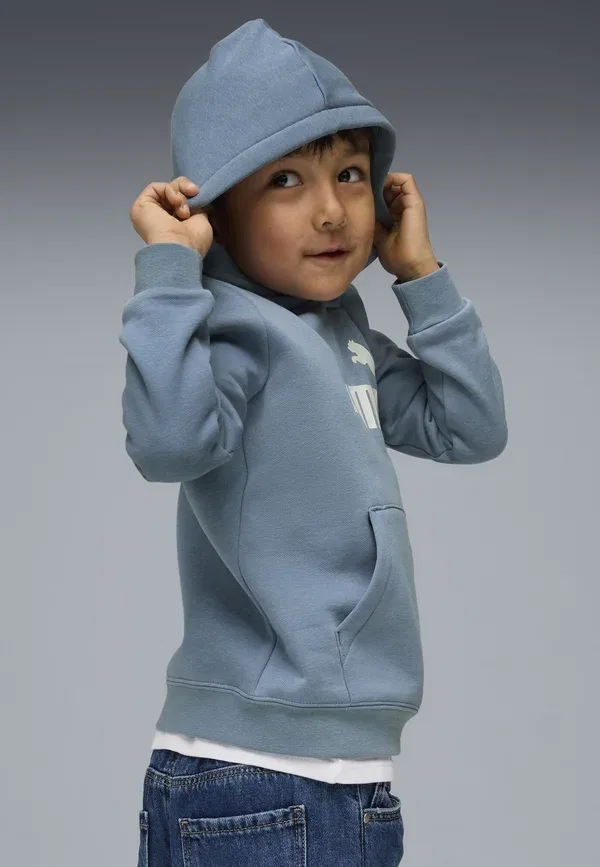 Худи с капюшоном из хлопка и полиэстера Ess no. 1 logo hoodie unisex Puma, Cool Blue, синий — фото 2