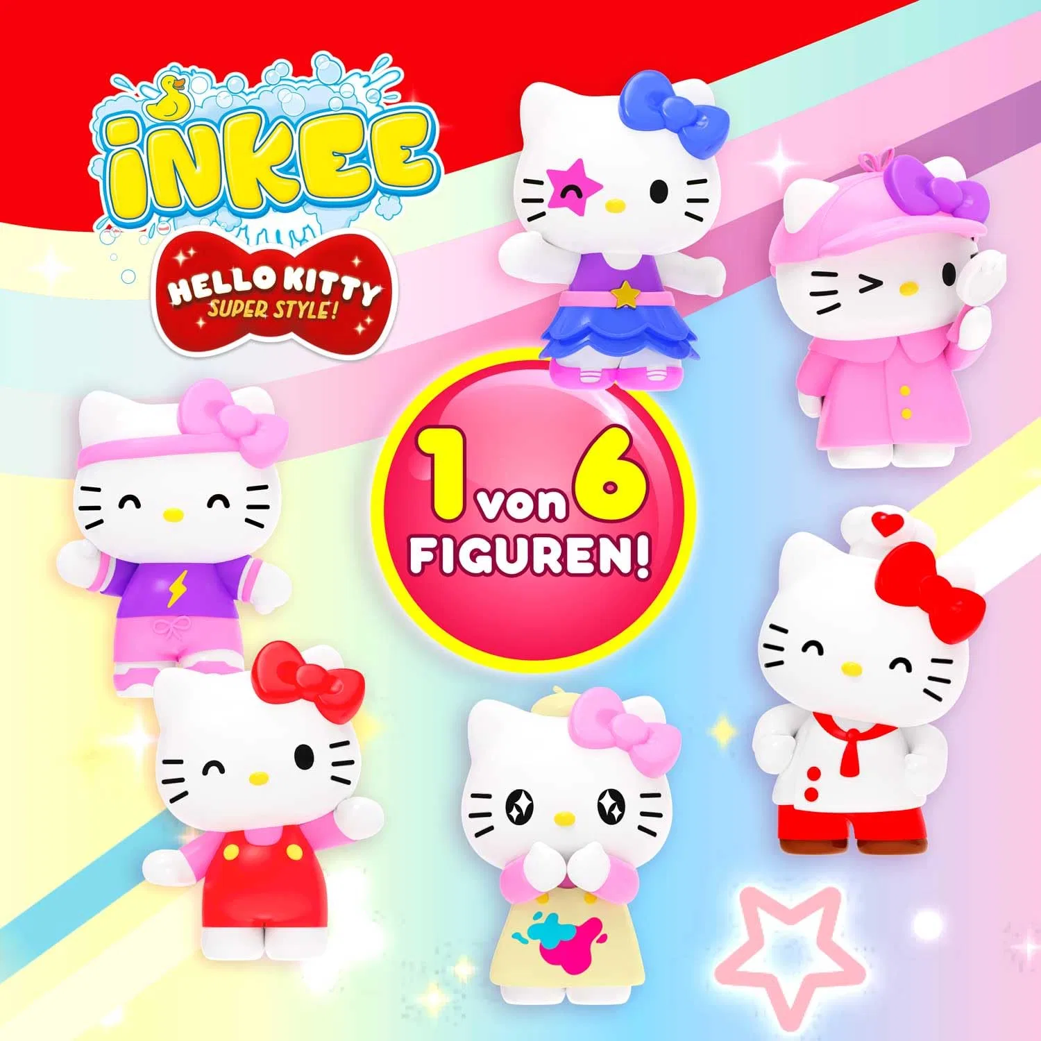 Бомбочка для ванны INKEE Hello Kitty, Сюрприз, 80 г, 1 штука, Розовый Или Красный — фото 3