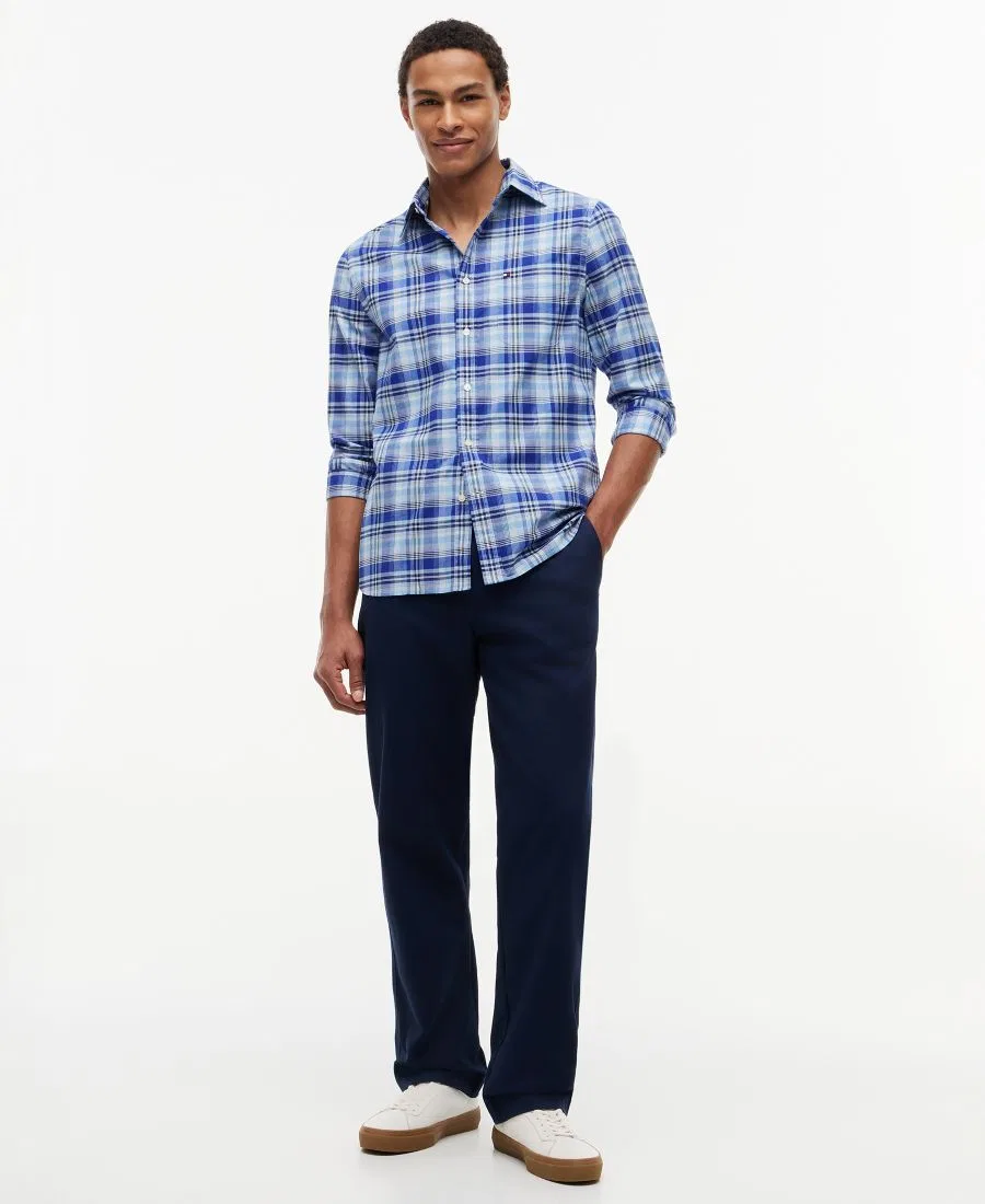 Оксфордская рубашка с мульти-клетчатым принтом Tommy Hilfiger, Wedge Blue / Check — фото 2