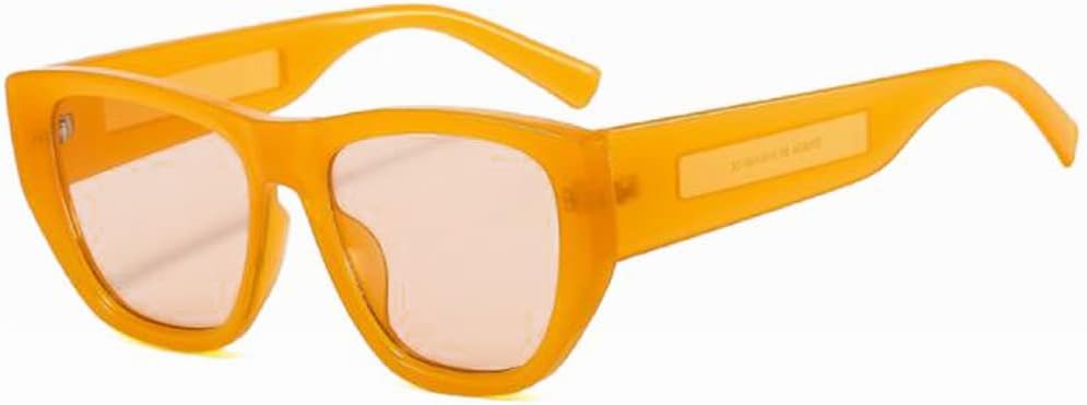 

Черные солнцезащитные очки в стиле ретро с вогнутой отделкой, элегантные солнцезащитные очки с широкими дужками в форме многоугольника (оранжевый цвет) star shop, Jelly Orange