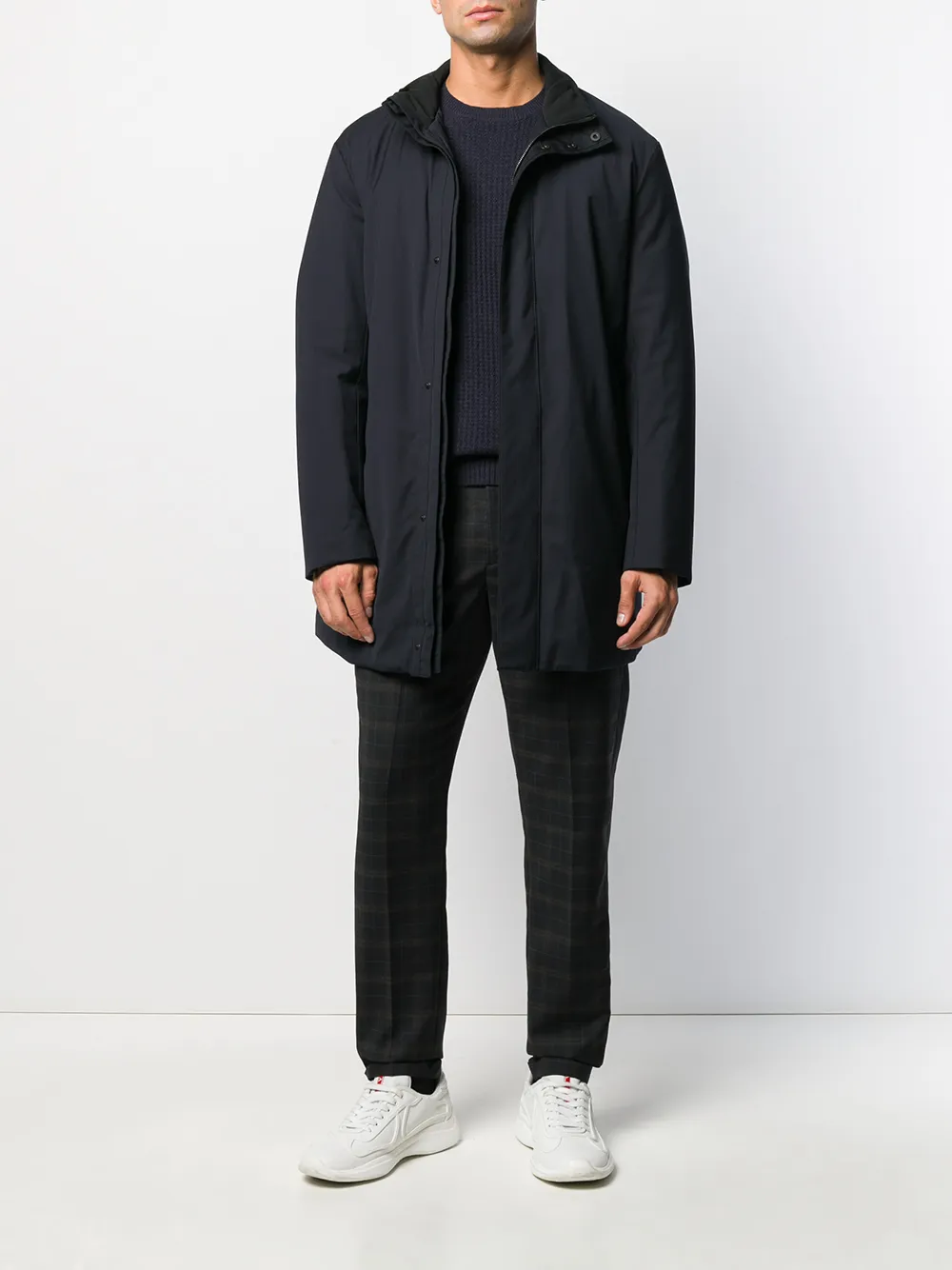 Пальто с контрастной подкладкой Emporio Armani, синий — фото 2